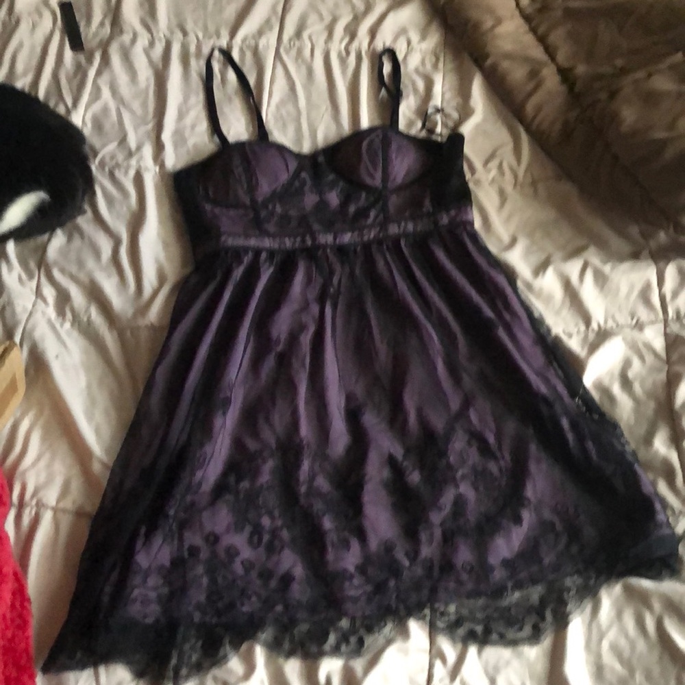 Blck lace American eagle dress corset gothic style